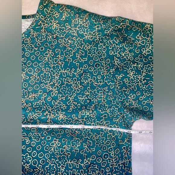 Green and Gold Patterned Shirt size L. Vintage - Picture 3 of 6